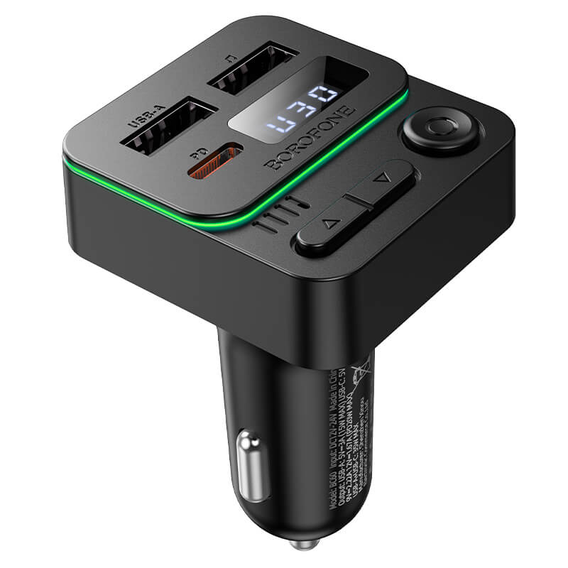 Borofone BC60 BT 5.4 Hero 35W PD20W USB Type C Fast Car Charger (1A1C) Car Player Wireless Bluetooth FM transmitter Borofone BC60 BT 5.4 Hero 35W PD20W USB Type C Fast Car Charger (1A1C) Car Player Wireless Bluetooth FM transmitter
